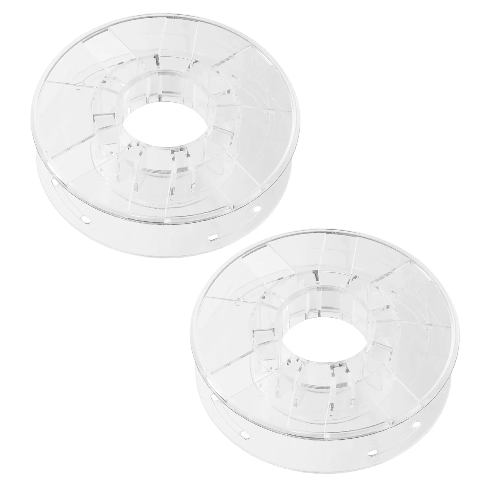 

2Pcs Plastic 3D Printer Filament Spool Organizer Clear Reusable Filament Winding Reel Holder for Smooth Flow Printing Workshop