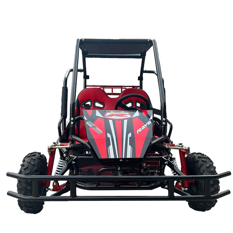 Double off-road kart all-terrain vehicle steel tube car children's electric parent-child kart four-wheeled motorcycle