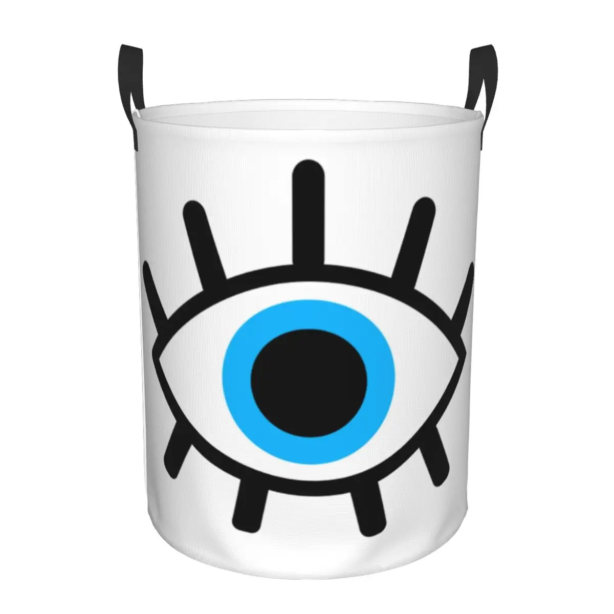 سلة غسيل قابلة للطي للحضانة ، سحر العيون السحرية ، سوداء ، عين شريرة ، تميمة ، سلة أطفال ، منظم ألعاب ، سلة تخزين ، نمط بوهو