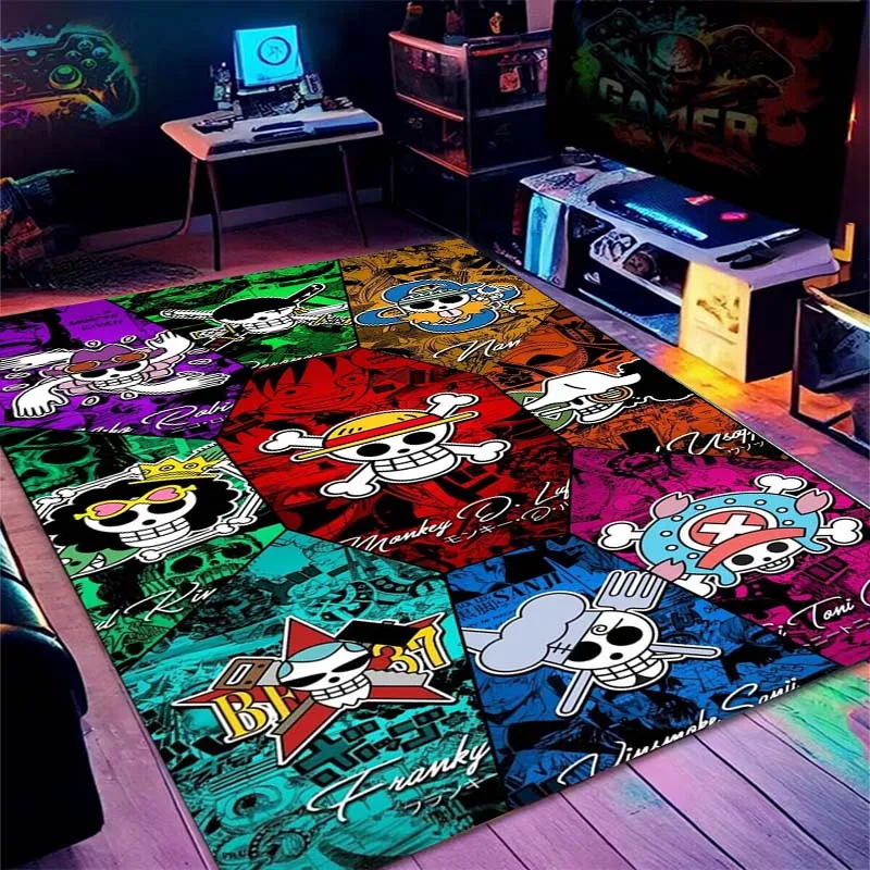 Anime One P-Piece Carpet living room bedroom carpet non-slip door mat photography props area Children's Bedroom rug-1