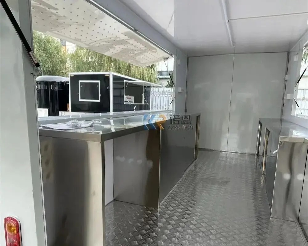 Reboque de comida elétrico móvel cozinha café sorvete carrinho comcesão personalizada caminhão de comida van lanche caminhão de cachorro-quente