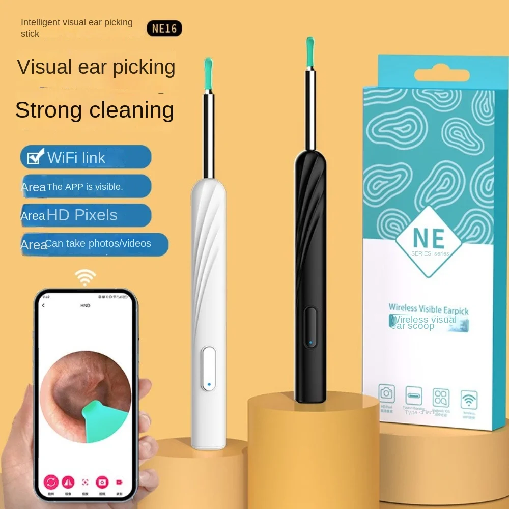 With Camera Visual Ear Scoop Portable Earwax Removal Otoscope Endoscope Camera for Android IOS Ear Wax Removal Tool For Adult