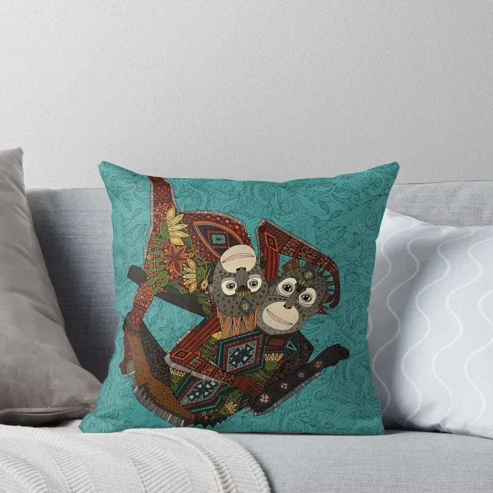 orangutans blue Throw Pillow Sofa Pillow Cover Luxury Living Room Decorative Cushions pillow