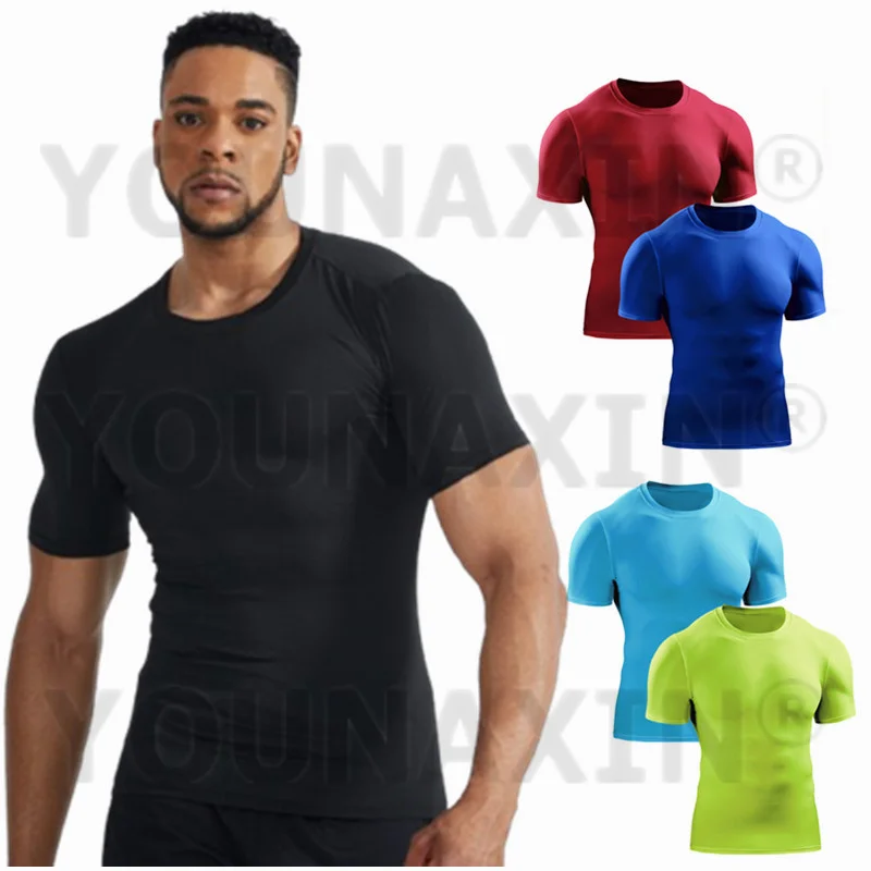 Men's Basketball Sportswear Running Yoga Fitness T-shirt Round-neck Short-sleeved Cycling Training Top S M L XL 2XL 3XL 4XL