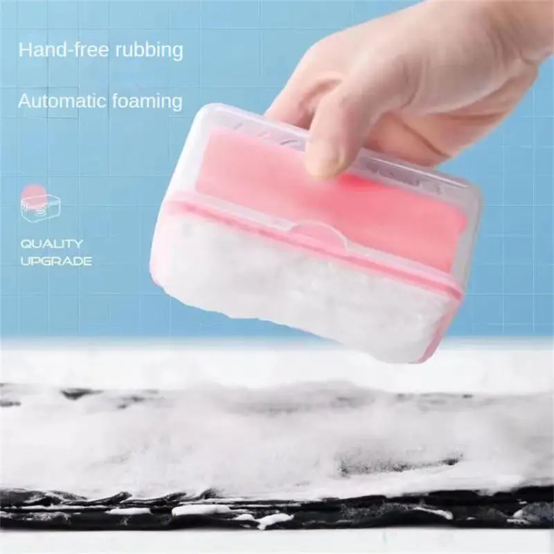 New Hand Free Scrubbing Soap Box Multifunctional Bubble Box Household Automatic Soap Drain Roller Laundry Soap Drainage Type