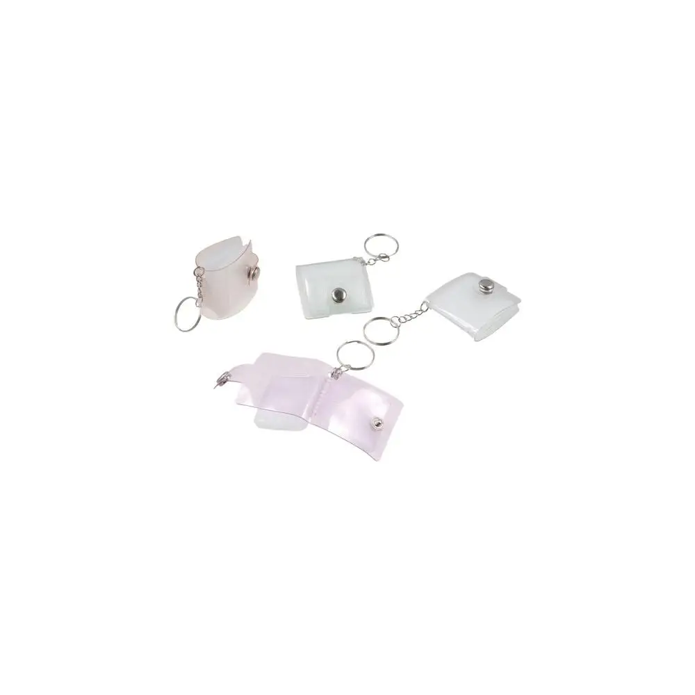 With Keychain Mini Photo Album Snap Button Design DIY Storage Photo Card Holder PVC Simple Portable Pocket Album Photo Sticker