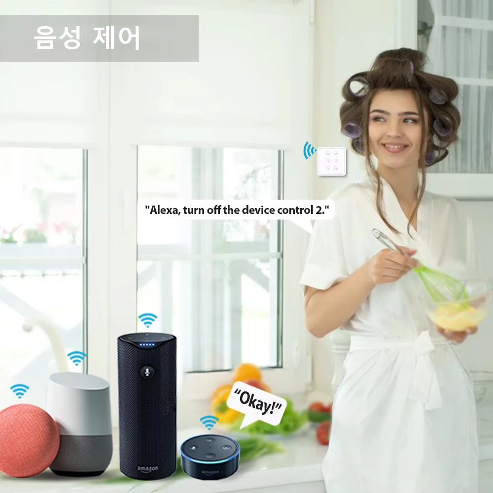 Tuya 스마트 라이프 EU WiFi 더블 커튼 블라인드 스위치 롤러 셔터 전기 모터 Google 홈 Alexa Echo 음성 제어 DIY 이미지 2