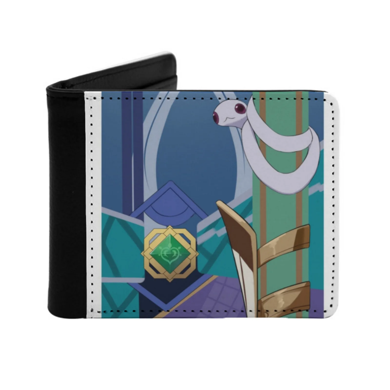 

Baizhu Genshin Impact Personalized Wallet For Men And Women Pu Leather Short Pocket Purse Baizhu Genshin Impact Personalized