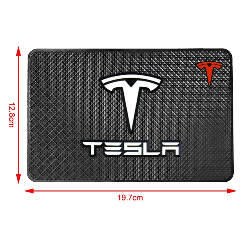 Car Ornament PVC Anti-Slip Mat Sticky Pad Dashboard Accessories For Tesla Model 3 2022 S X Y Style Roadster Invader Coil Mod WYE