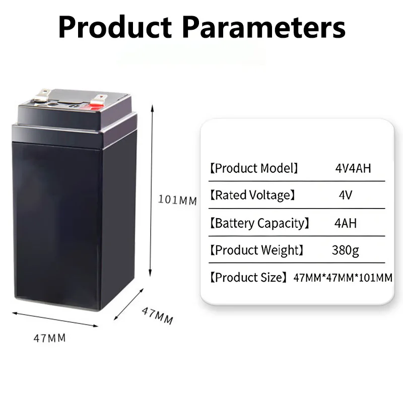 4V 4.0Ah Replacement Rechargeable Lead Acid Battery For:Electronic Scale Desktop. Emergency Light. Children's Toy