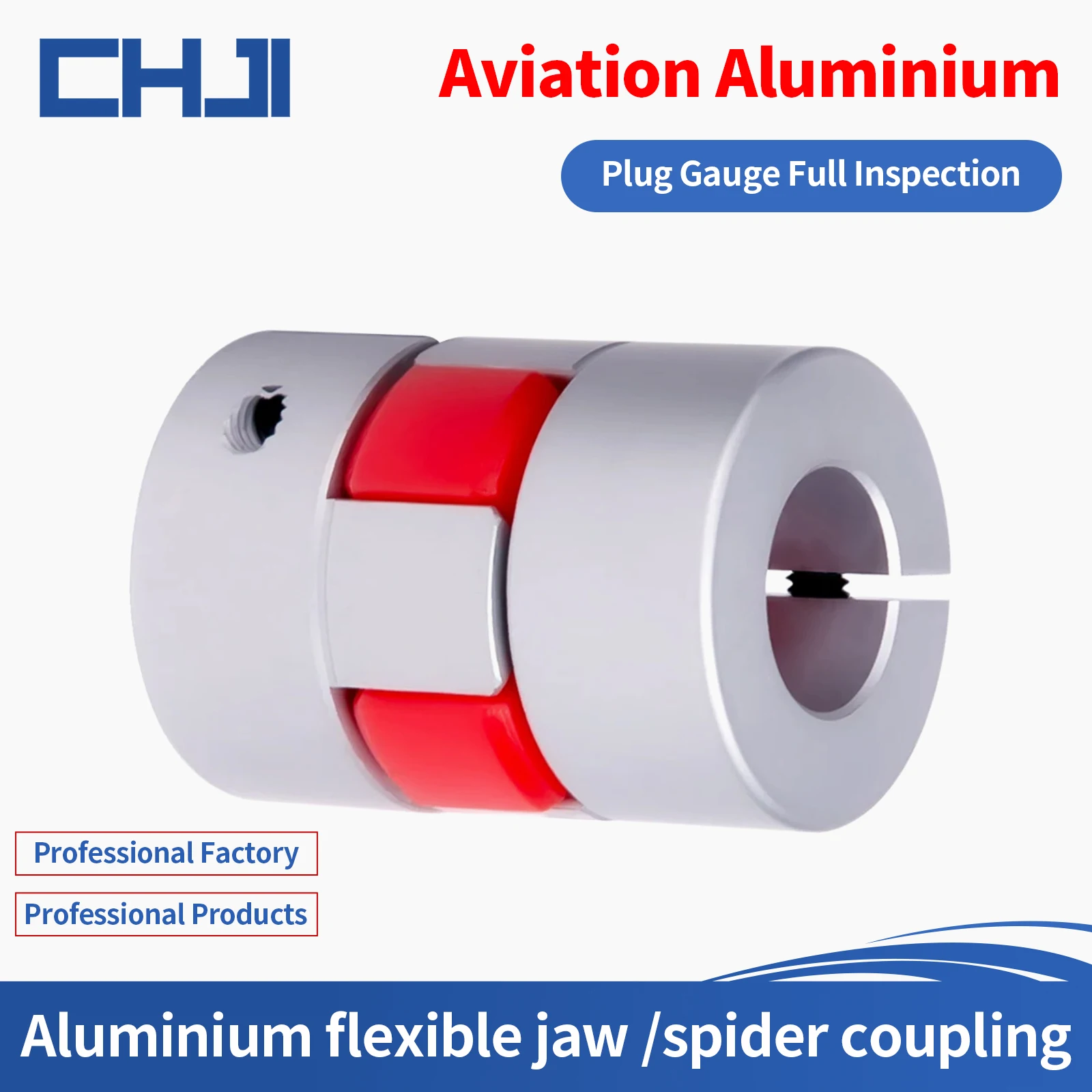 CHJl D35 L50 Aluminium Plum Flexible Shaft Coupling Diameter 35mm Length 50mm Connector Flexible Coupler for 3D Printer CNC