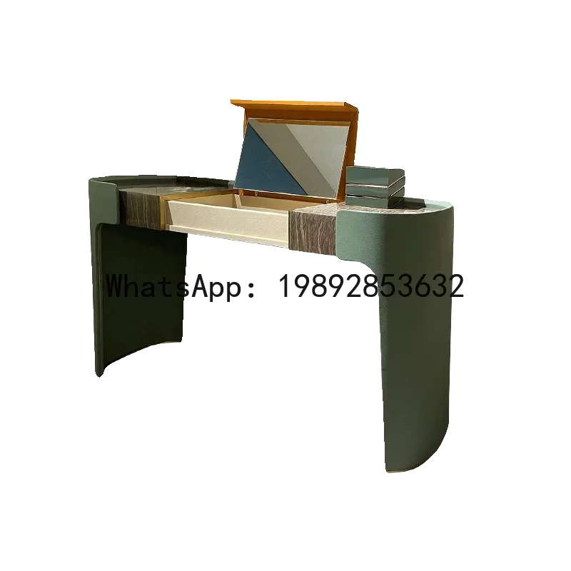 X9 Luxury Dressing Table Solid Wood Simple Bedroom Rock Slab Makeup Table With Drawer Cabinet Integrated Dressing Table