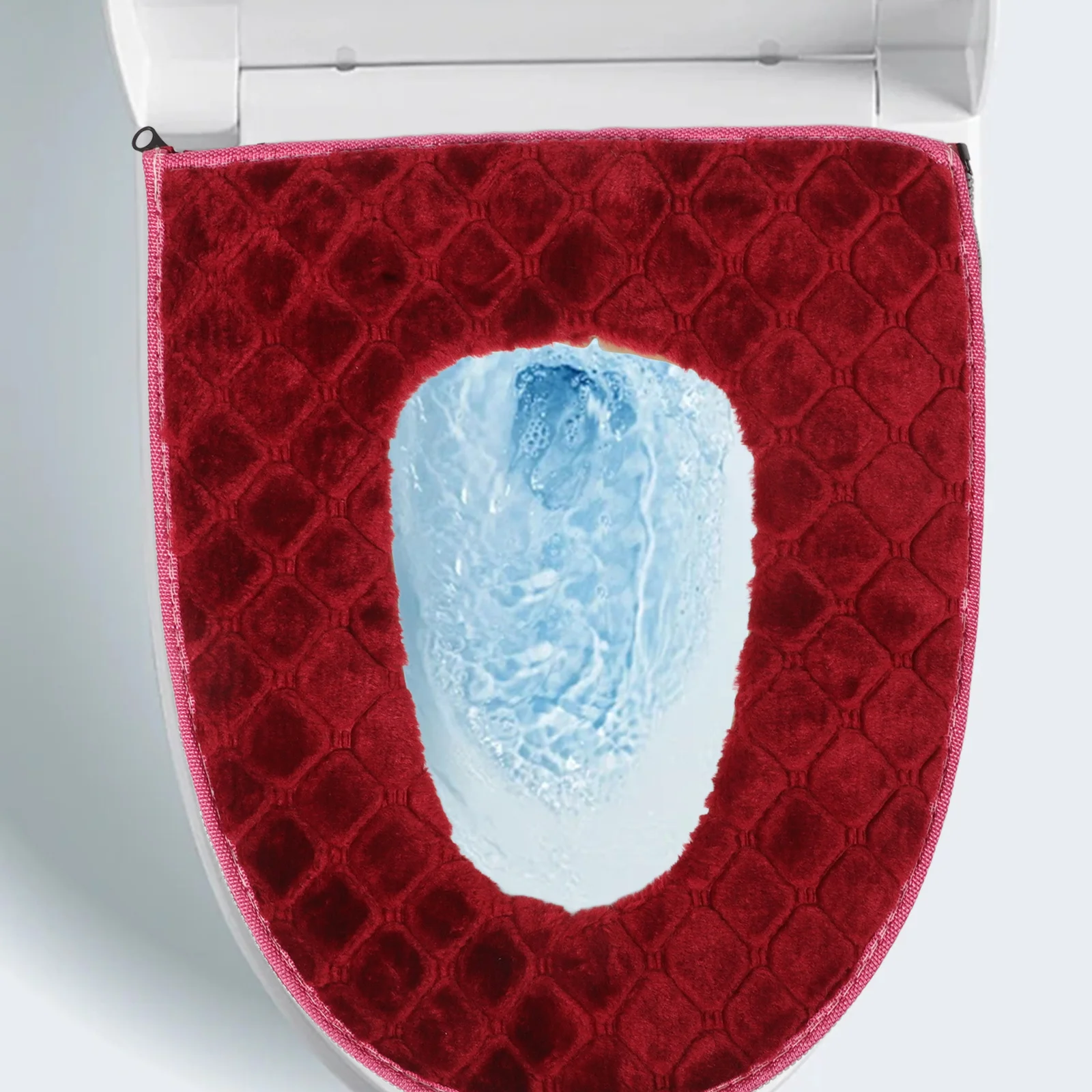 

Heated Toilet Seat Pad with USB Pattern Fast Heating Reusable Washable Cover for Cold Winter Home Bathroom