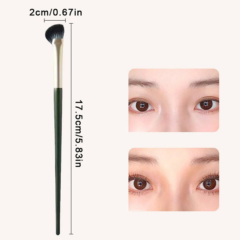 Professional Soft Highlighter Blush Make Up Tools Flat Angled Contour Makeup Brush,Half Fan-shape Nose Shadow Brush,