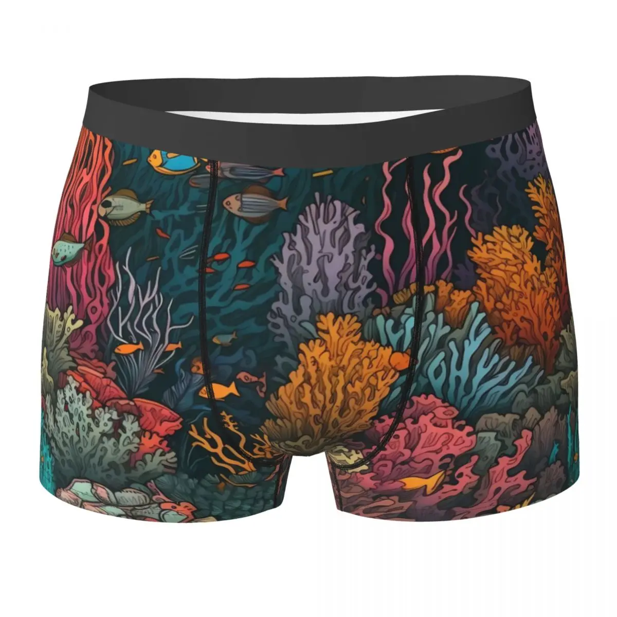 Tropical Marine Ondergoed Coral Reef Print Print Boxershorts Trenky Heren Onderbroek Leuke Shorts Slips Verjaardagscadeau