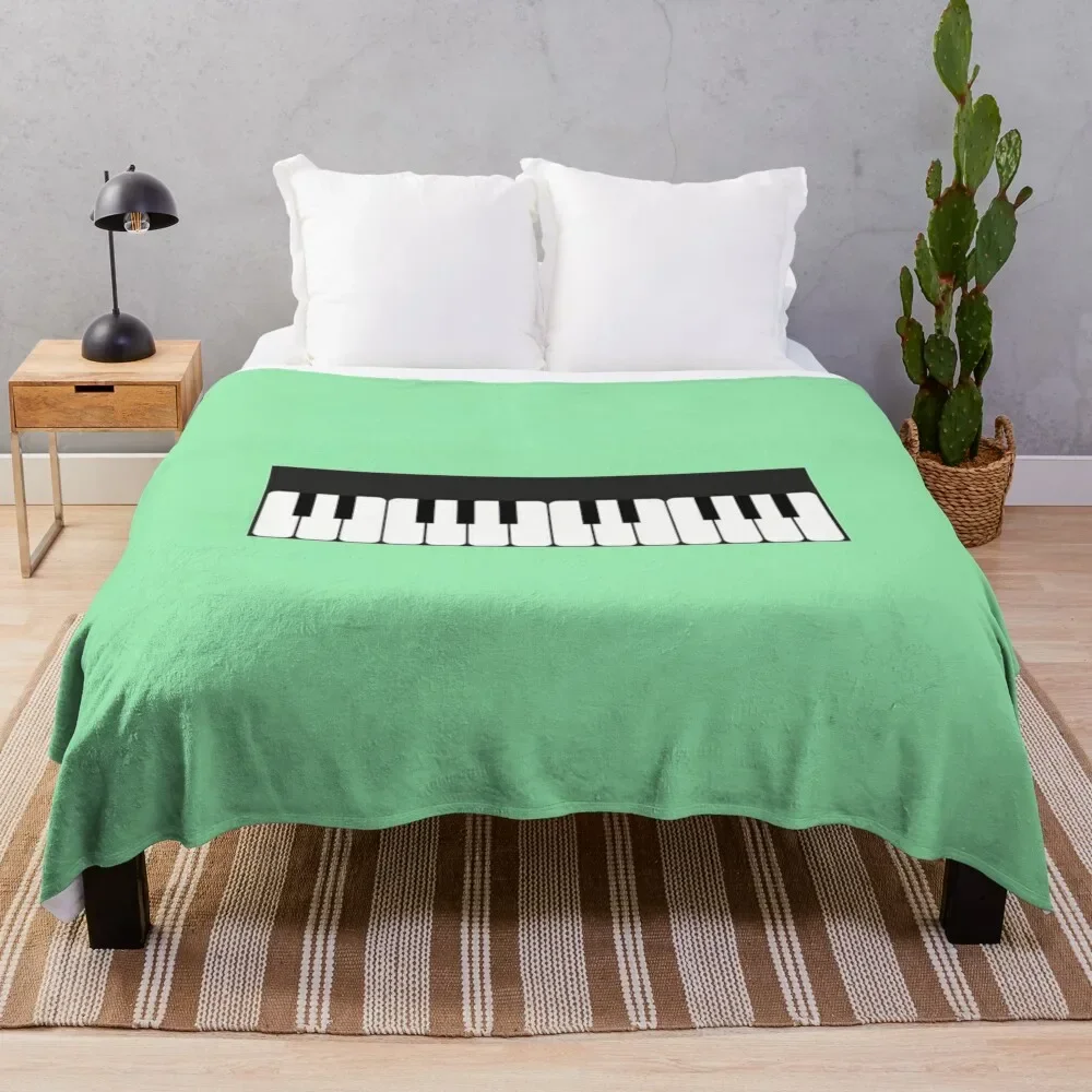 Piano Print Flannel Throw Blanket for Music Lover Bed Sofa Couch Travel Decoration King Queen Full Size Lightweight Warm Soft #4