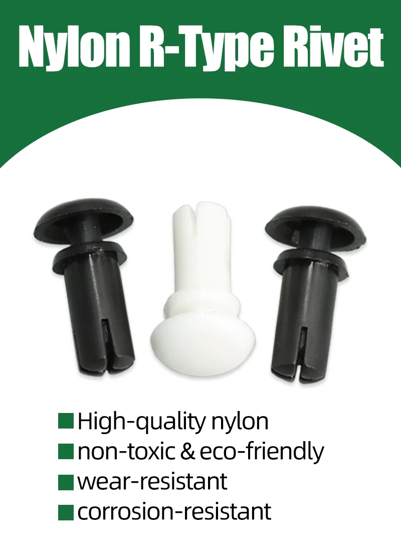 Nylon-Kunststoffnieten R-Typ Expansionsnagel Abstandshalter Clip Hitzebeständig für Computer-Leiterplatten-Motherboard-Befestigung – Detail 1