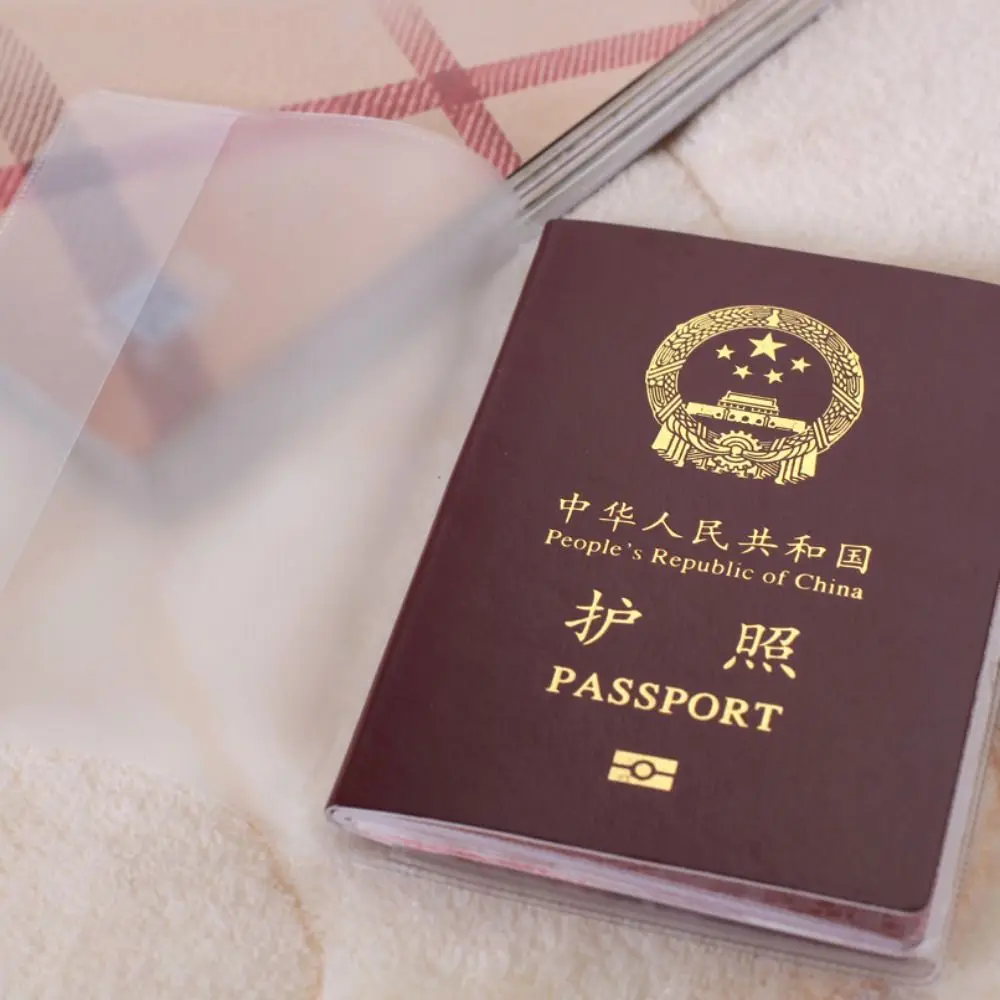 Portable Waterproof Passport Cover Transparent Translucent Simple Passport Protector Wear-resistant PVC ID Card Holder