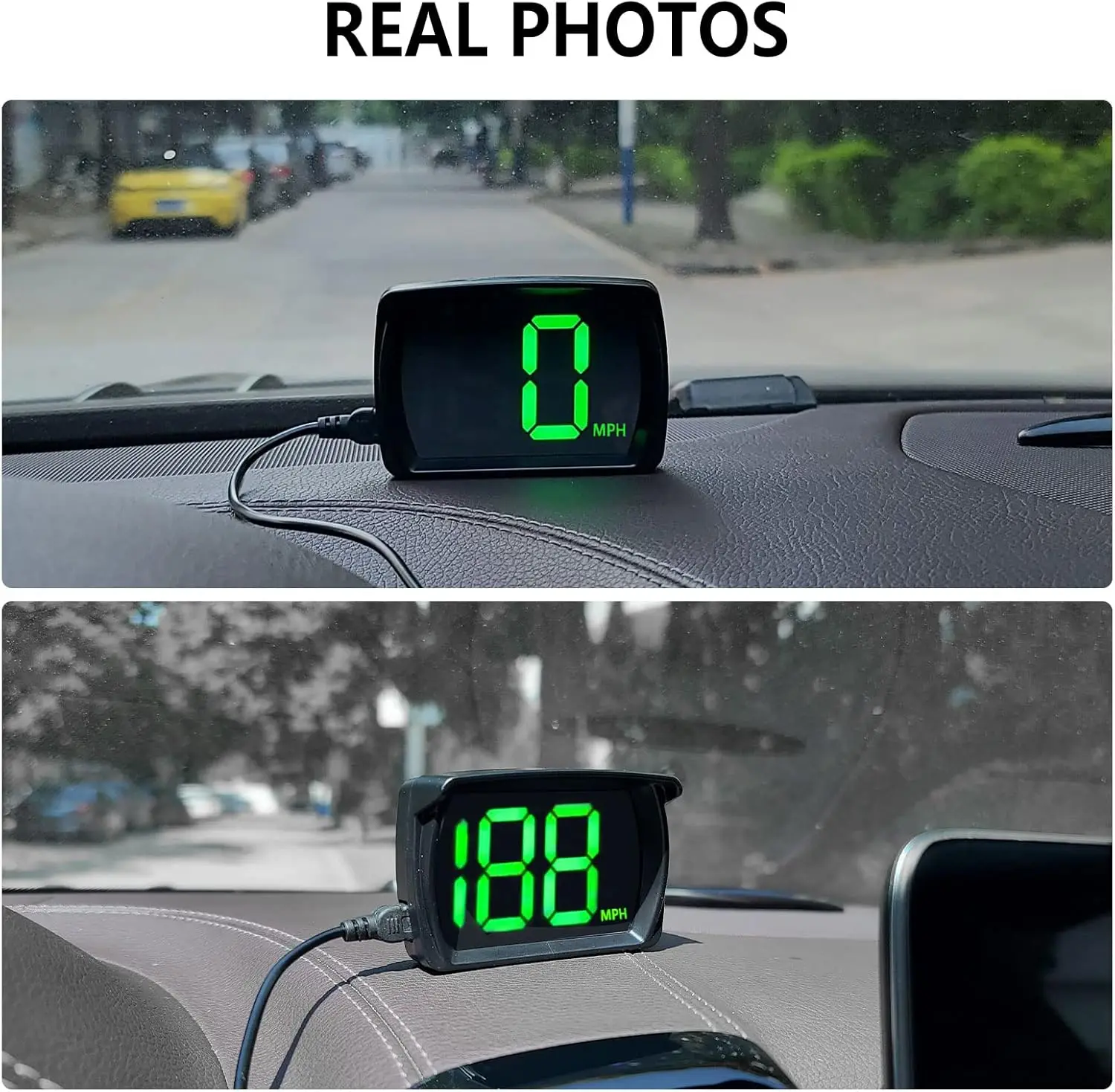 Car GPS HUD Head Up Display Universal Digital Speedometer Projector Kmh/Mph Big Font Speed Meter Displayer USB Cable Plug & Play