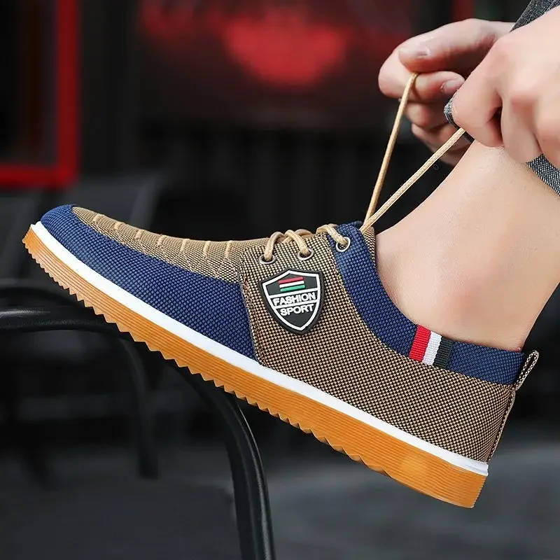 Spring Autumn Male Shoe Canvas New In Men's Casual Shoes Deals On Sale Comfortable Trends 2024 Elegant Sneakers Size 45 Adults