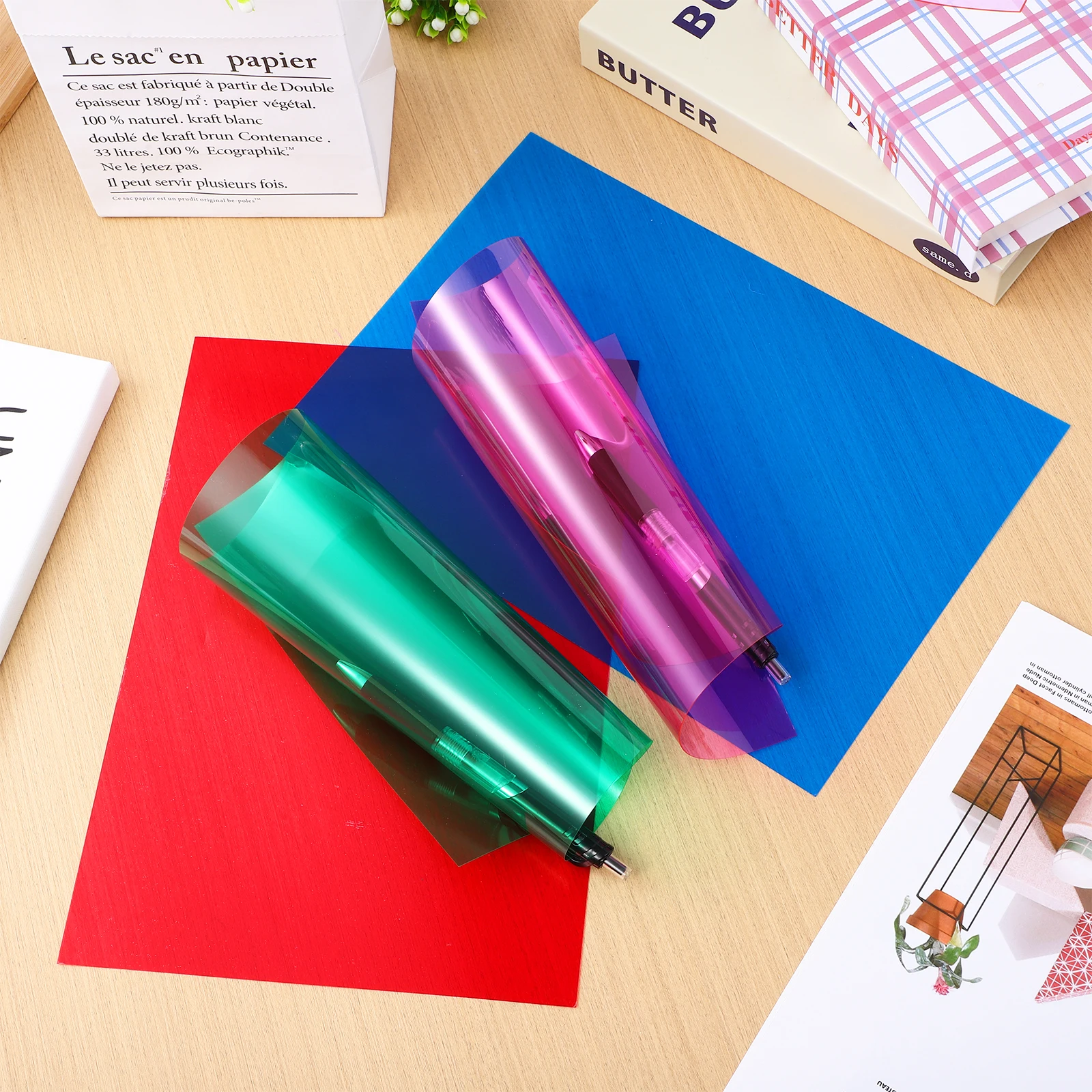 

20Pcs Color Filter Film Plastic Film Sheets High Transmittance Light Gel Filter Sheet for Photography Party Stage