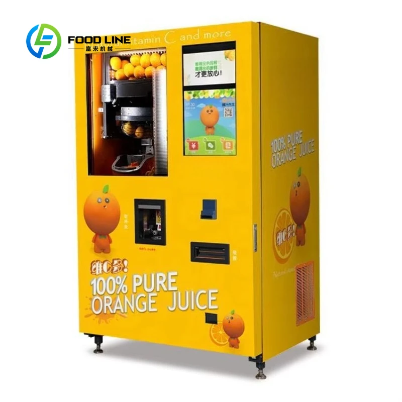 Customized Fully Automatic Natural Fruit Juice Dispenser Fresh Lemon Orange Juice Vending Machine For Commercial Mall