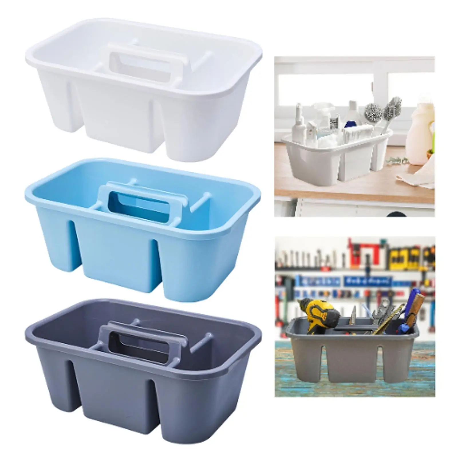 Cleaning Tool Organizer Storage Box Hotel Strong Weight Bearing Convenient Use Large Capacity Portable Compartments Storage