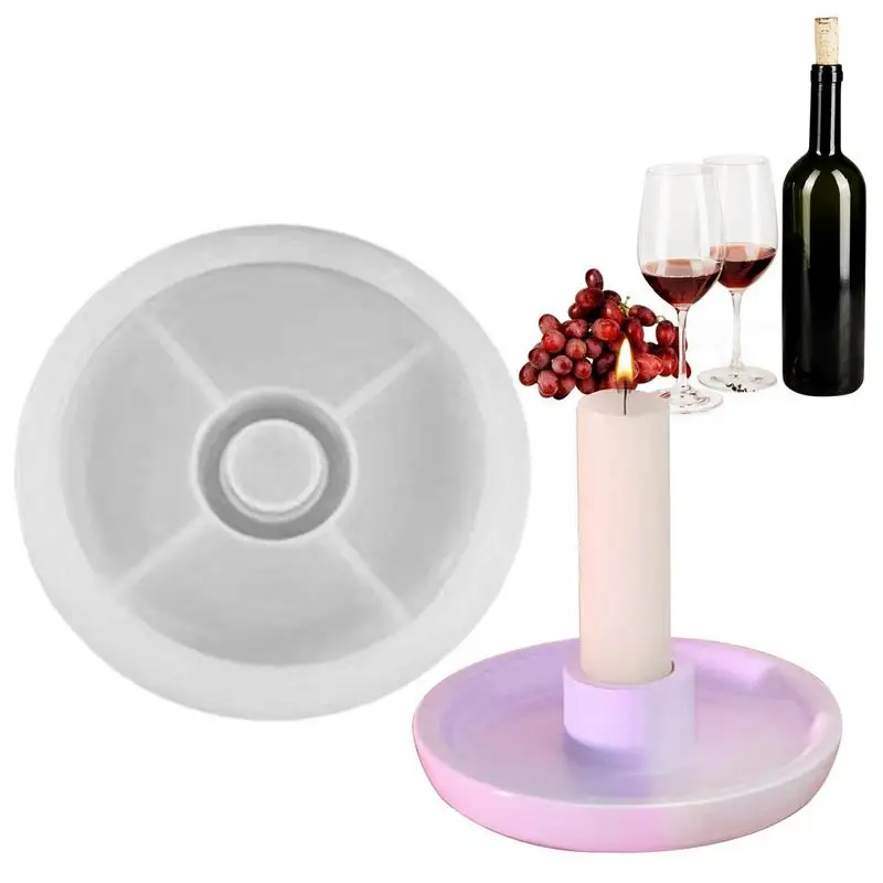 レジンキャンドルホルダー型,キャンドルスタンド,簡単なリリース,ハート型,ラウンド形状,DIY用の複合型,家庭用