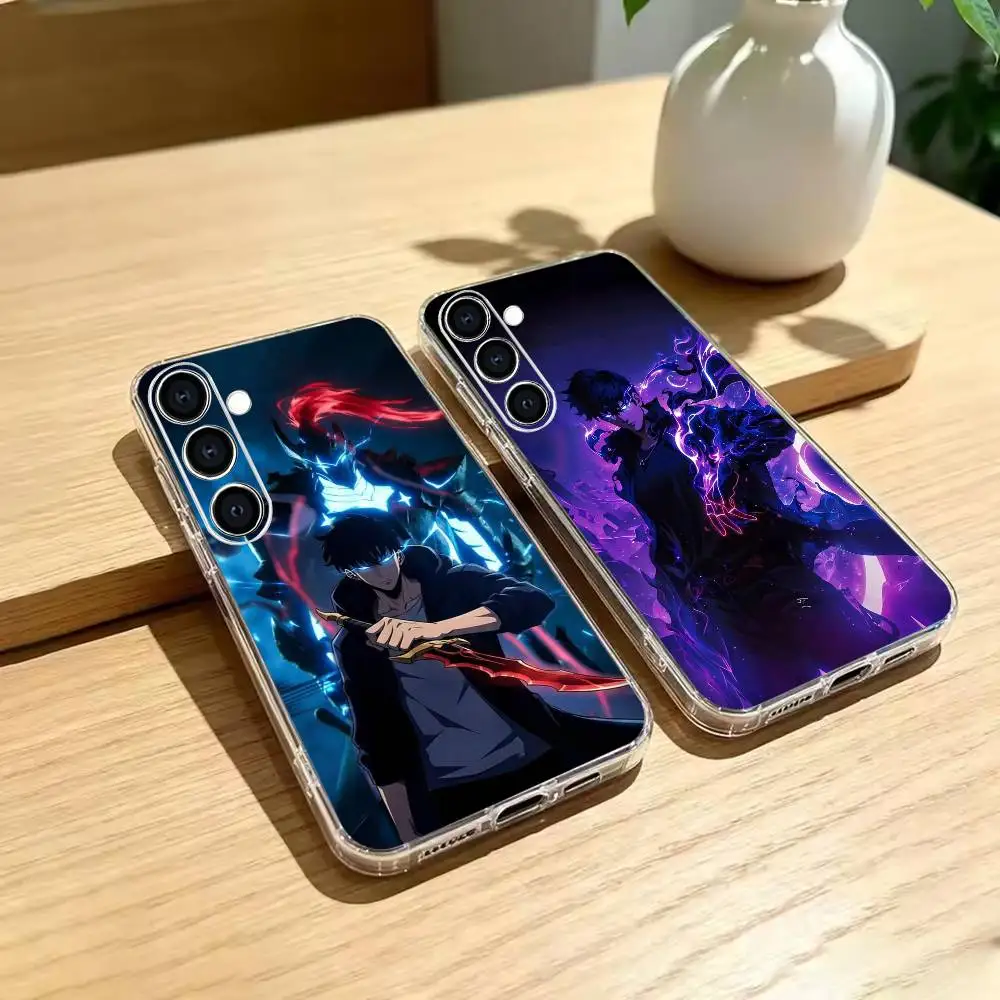 C-cheng Xiaoyu Level-ing Game - Funda transparente de TPU suave para Samsung A73, A72, A70, A71, A53, A52, A51