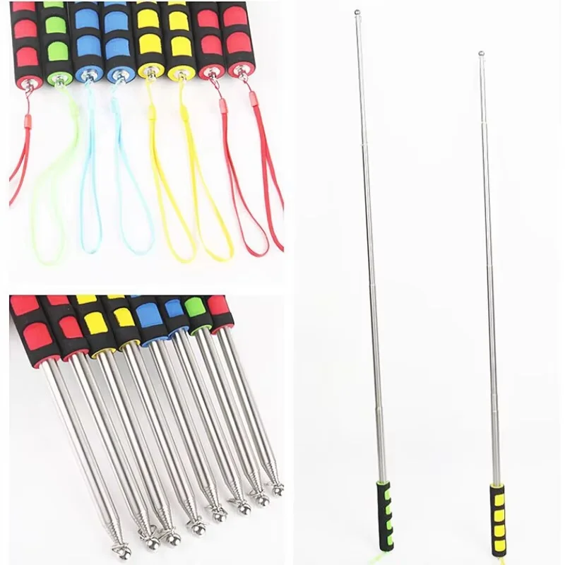 1Pc 1.2M/1.6M PPT Presentation Handheld Flag Pole Teachers Pointer Tour Guide Flagpole Telescopic Flag Pole