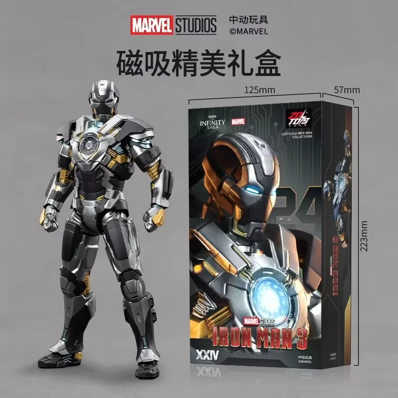 Marvel Zdtoys  Iron Man 1/10 Mk24 Mk22  Mk41 Mk47 Action Figures Model Toys Anime Birthday Present Original