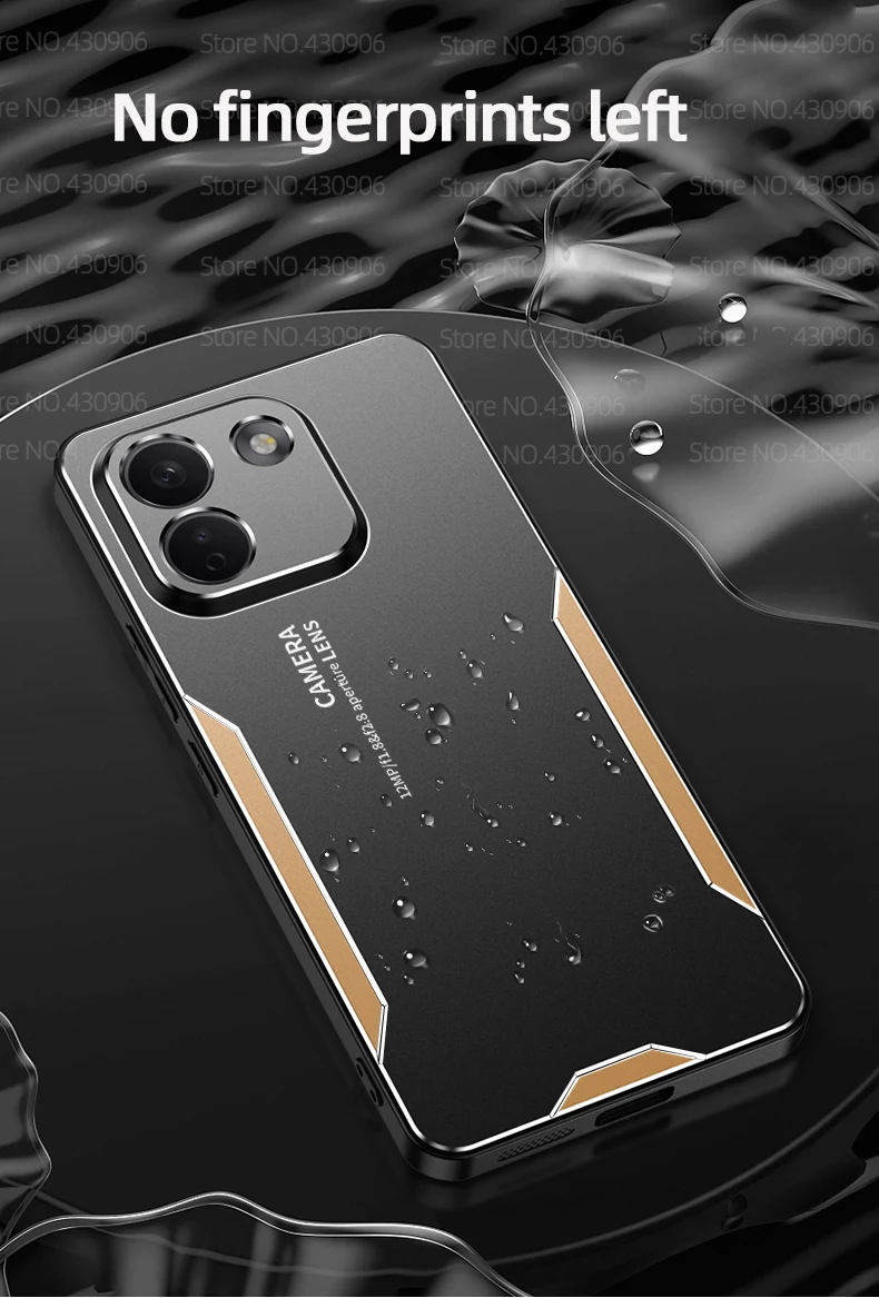 Für Redmi Note 17 Pro Max Hülle aus Metall und Aluminium mit Objektivschutz, Frostschutz und Anti-Fingerabdruck-Funktion, Metall+TPU-Abdeckung – Detail 8