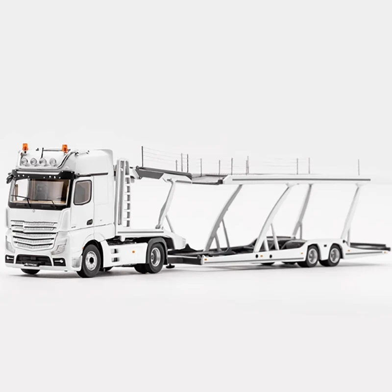 

Diecast 1: 64 Scale Double-layer Transport Trailer Flatbed Truck Alloy Car Model Hobby Of Collecting Ornaments Children's Toys