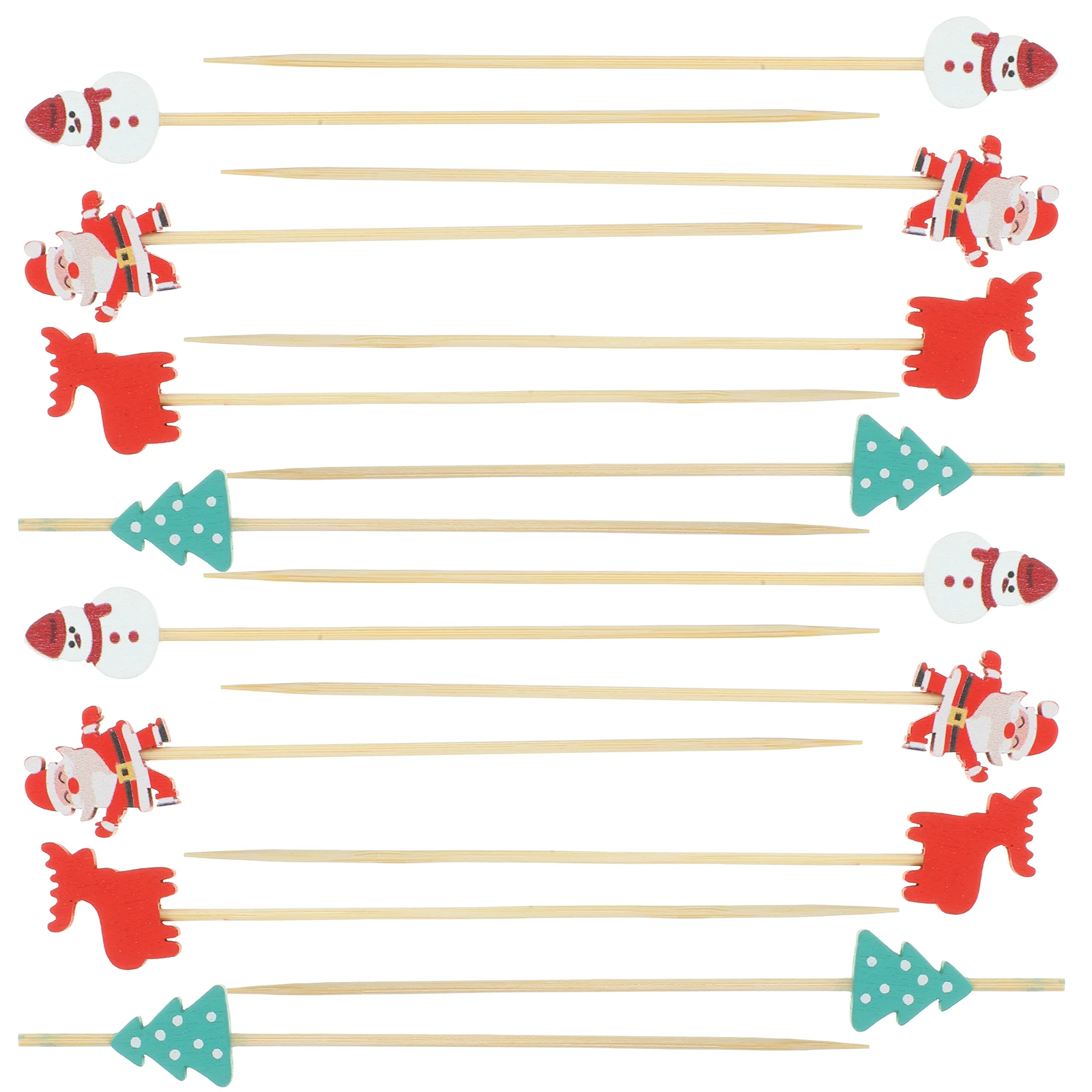 

100 Pcs Fruit Sign String Christmas Party Snack Picks Cake Appetizer Cocktail Supplies Food Dessert Decorative Fruitful