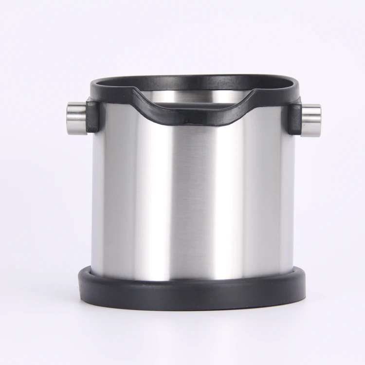 High Quality Silver Stainless Steel High-end Coffee Accessories Coffee Knock Box