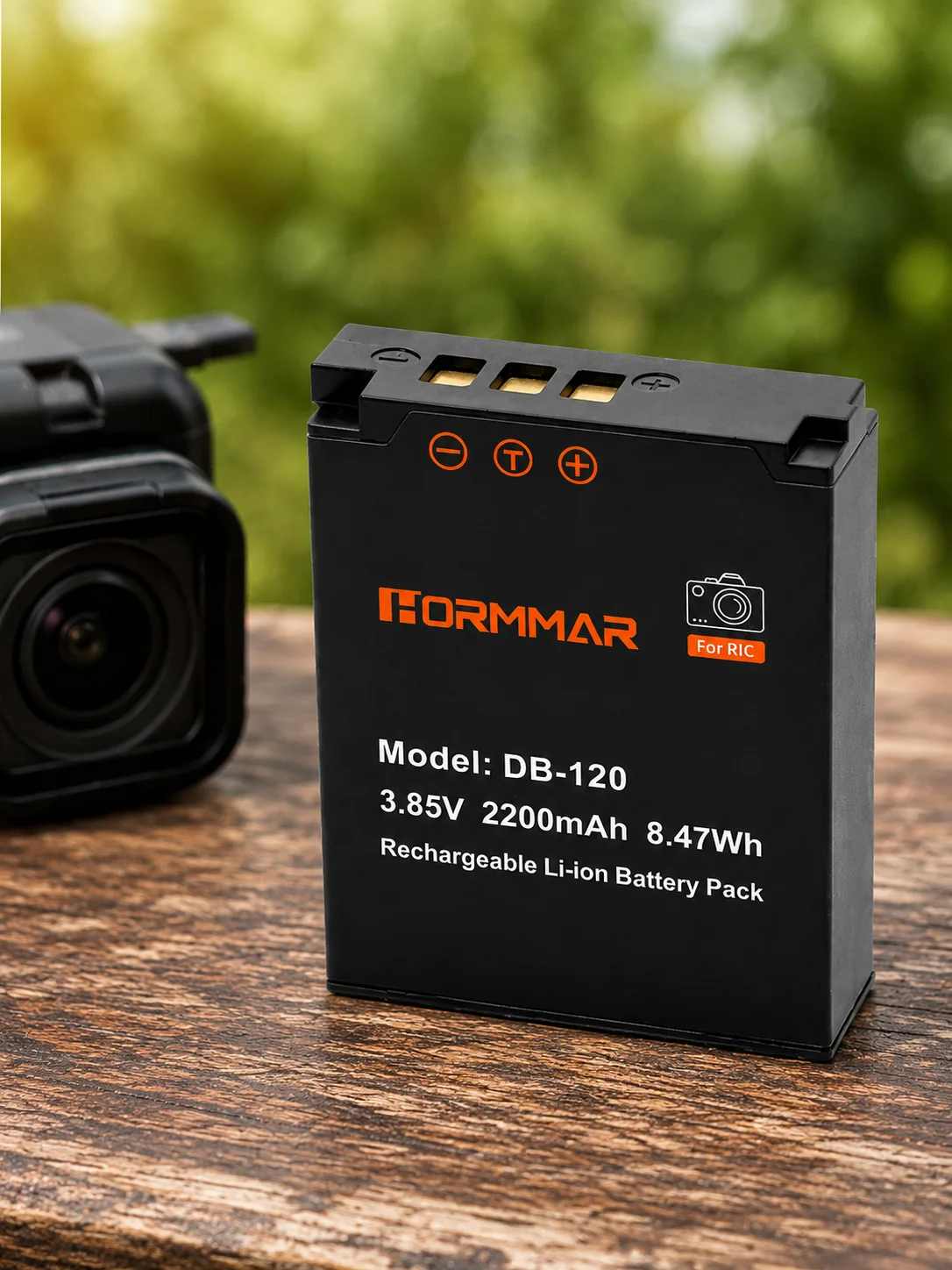Akumulator 2200mAh DB-120 DB120 do Ricoh GR IV GR4, zamiennik, akumulator litowo-jonowy do aparatu, wysoka pojemność, akcesoria. — zdjęcie produktu 7