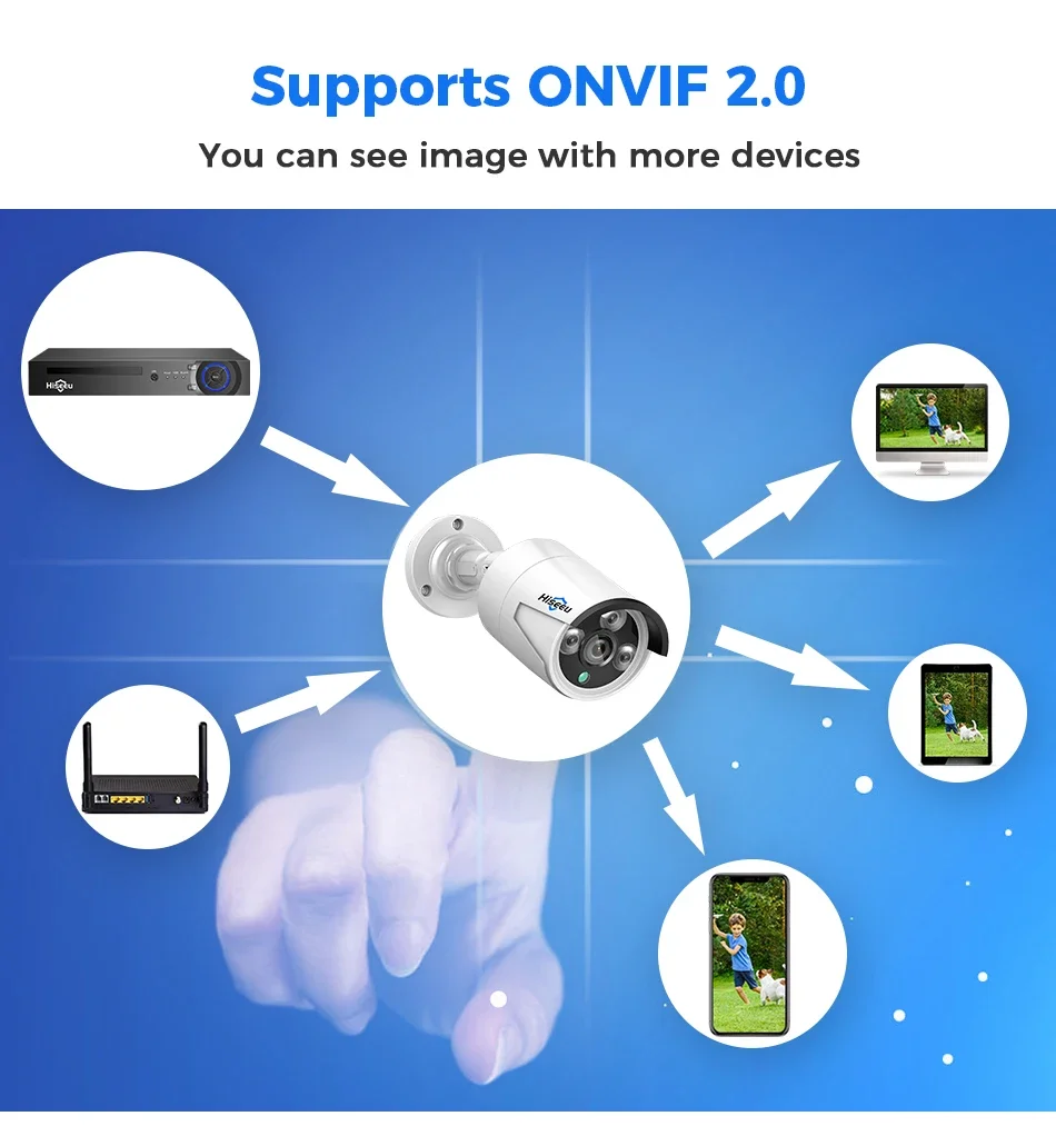 كاميرا Hiseeu-POE IP لأمن المنزل ، مراقبة بالفيديو ، صوت ، تلفزيون CCTV خارجي ، مقاوم للماء ، رؤية ليلية ، H.265 ، 4MP ، 5MP ، ONVIF