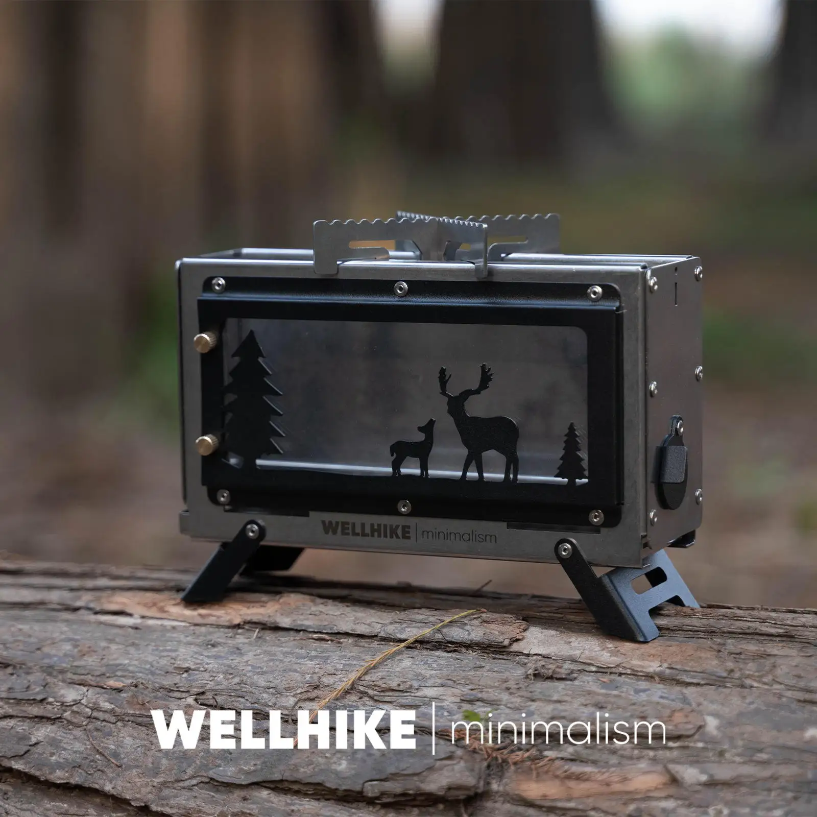 Fire Viewing Fireplace Outdoor Camping Firewood Stove Portable Foldable Desktop Fire Burning Stove