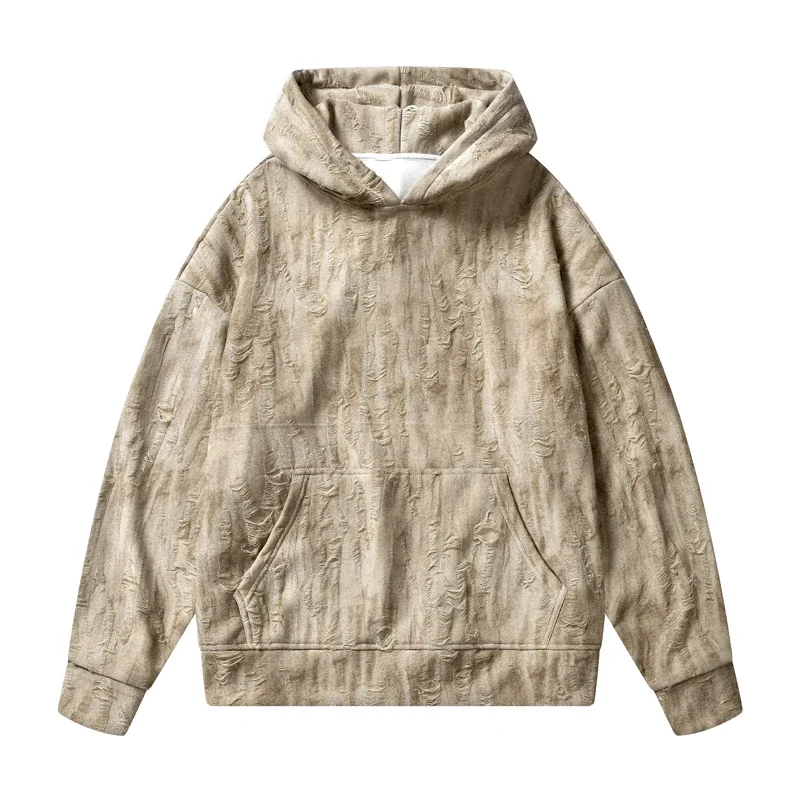 2026 New Men's Hoodie Outdoor Pullover Casual Sportswear Street Fashion Men's Fleece Thermal Hooded Sweatshirt Fall Spring Coat
