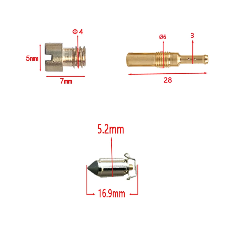 Piaggio FLY 100 Scooter Keihin KT CVK20 Carburetor Repair Kit with Accelerator Pump Float Parts