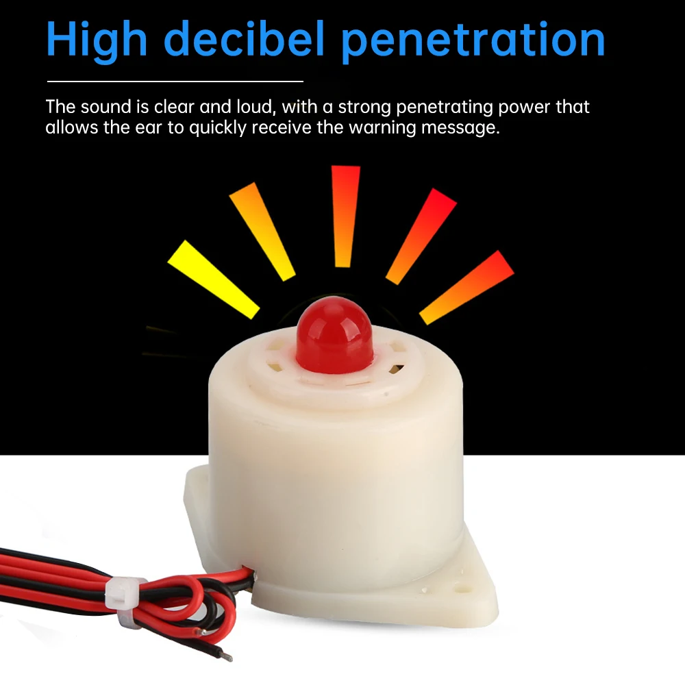 Flash Electronic Buzzer Sound and Light Alarm DC12V 24V AC 220V Waterproof Dust Proof Alarm LZQ-3D 1W