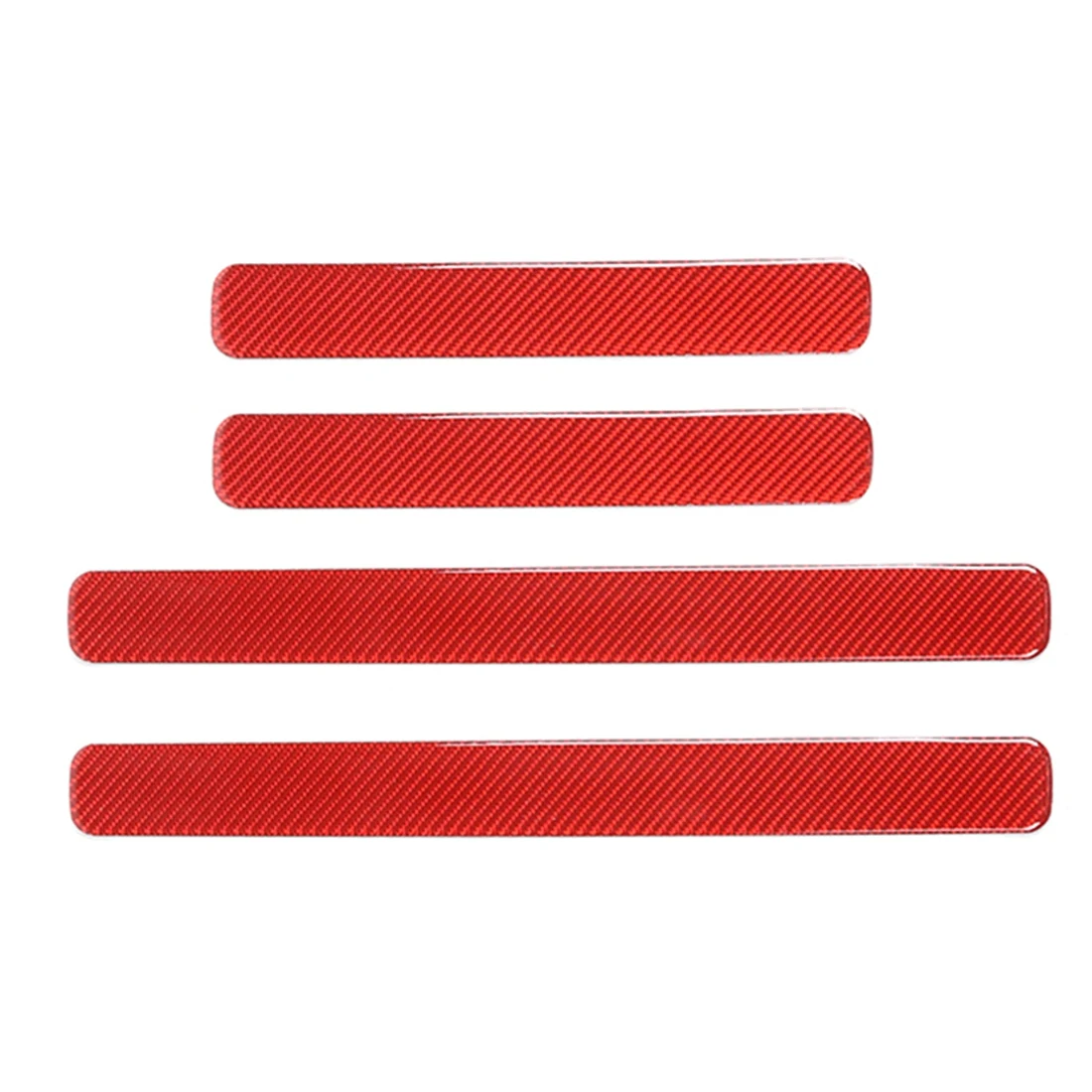 

Car Door Sill Strip Guard Scuff Thresholds Accessories for Dodge RAM 2018 2019 2020 2021 2022, Red Carbon