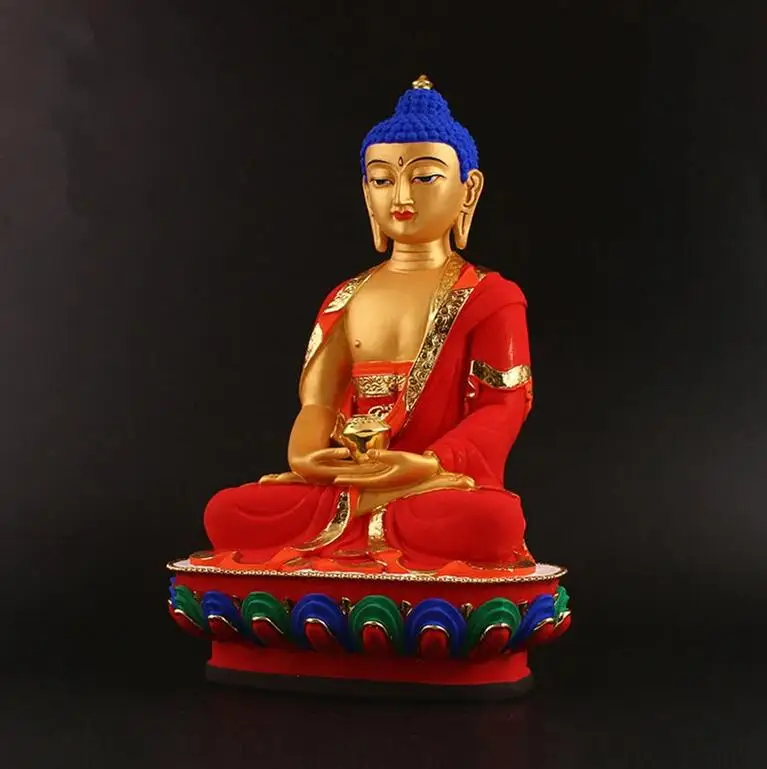 

Efficacious Resin Super Big Pharmacist /Sakyamuni /Amitabha Buddhist Red Plated Bhaisajyaguru Statue House Office Decorations