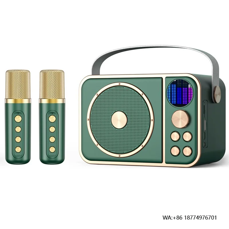 

Mini Speaker Dual Microphone Speaker Home Integrated Karaoke Speaker