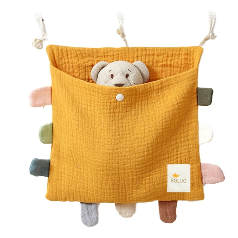 Baby Bed Side Organiser Cotton Bed Storage BagEssentials Storage Bag Baby Hanging Bag for Baby Nappy Toy Clothes,I