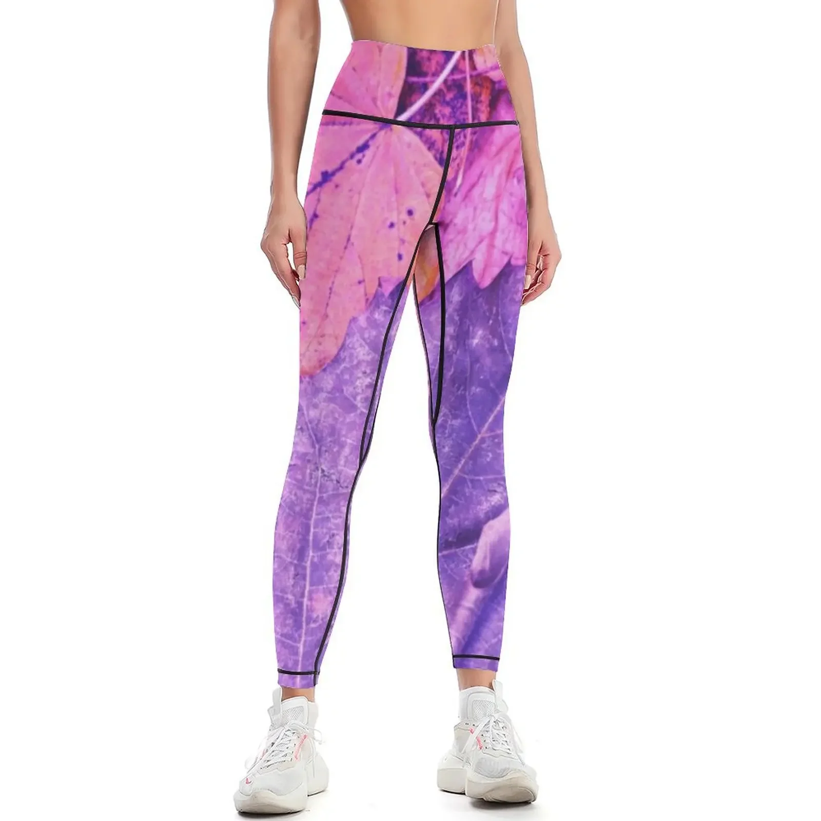 

Vibrant Autumn leaves Leggings push up tights for sports for push up Women's sportswear Fitness's gym clothes Womens Leggings