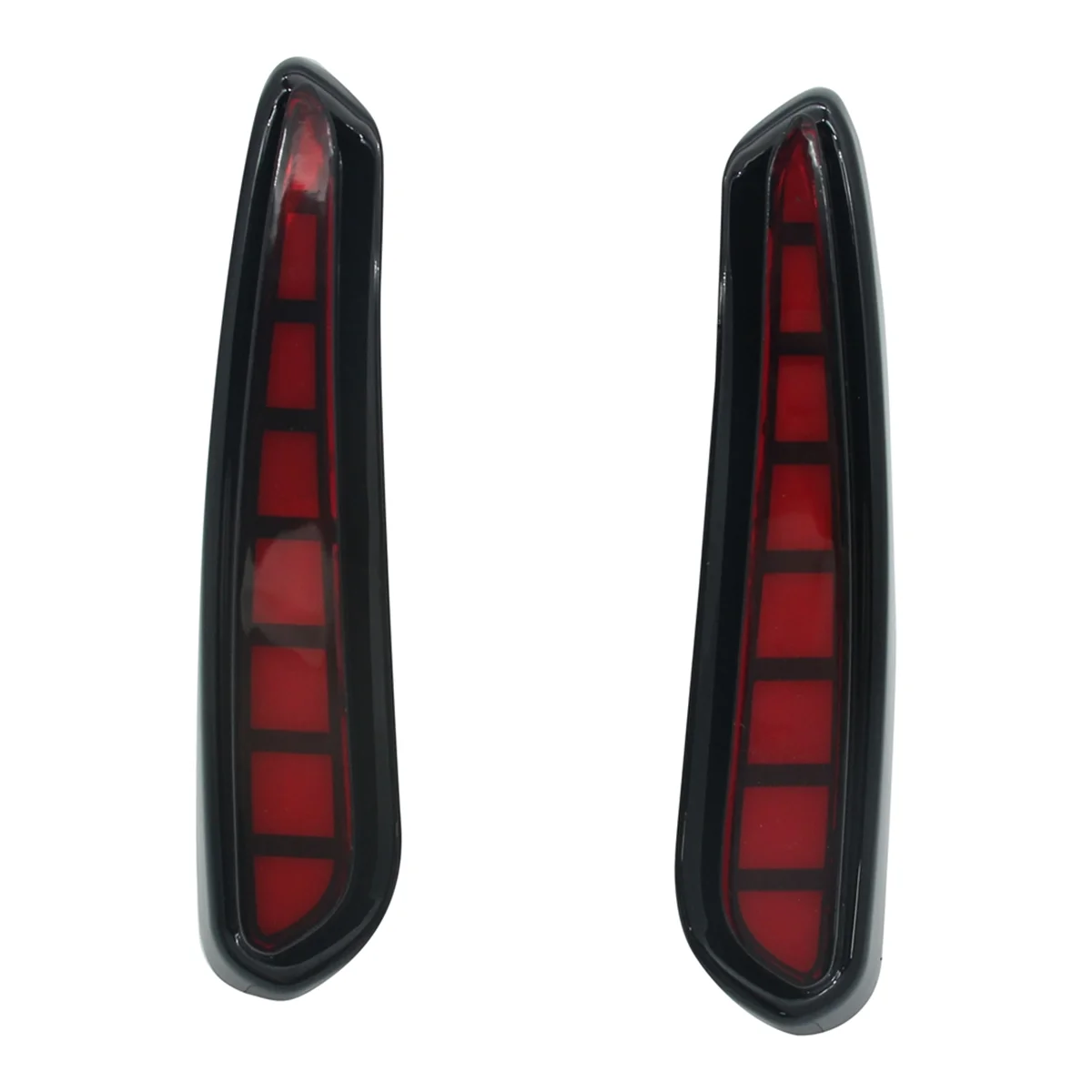 Car Rear Bumper Reflector Brake Light for Honda Civic Type R 2023 2024 Turn Signal Lamp DRL Tail Lights Red