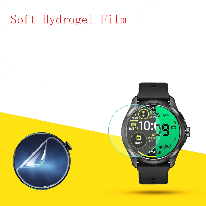 Soft Hydrogel Film Clear HD Transparent Protector Protective Guard Smart watch for TicWatch Pro 5 D38MM 10PCS