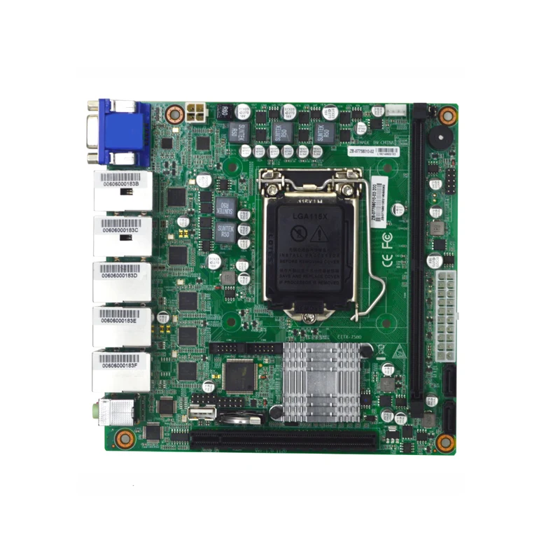 Embedded Industrial Desktop Mini ITx Motherboard Support 6th/7th Gen  Core I7/i5/i3 Processors 5 LAN 4 USB3.0 8 USB2.0
