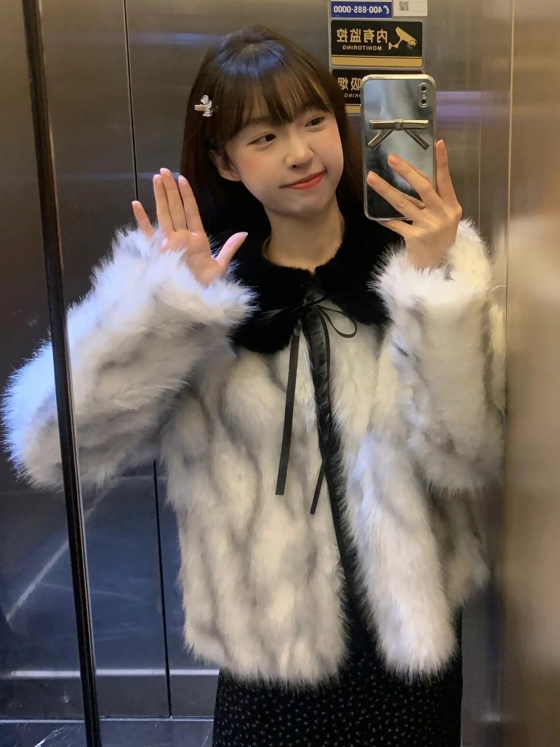 

Новая женская куртка из искусственного меха с эффектом тай-дай 2025 года, повседневная, утепленная, экологичная, в корейском стиле, с длинными рукавами, стандартной длины